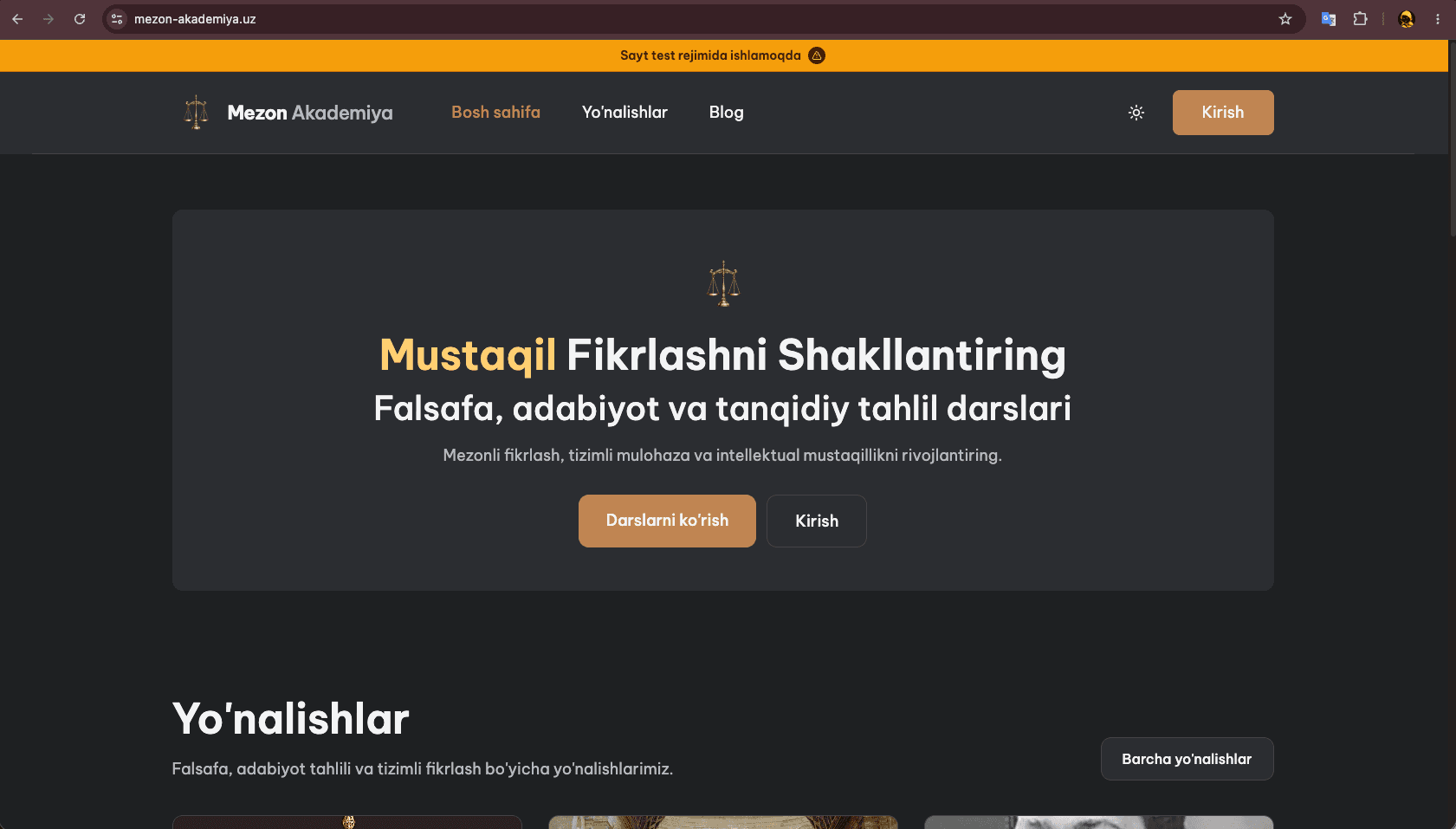 Mezon Akademiya — O'quv Markazi Uchun LMS Platformasi